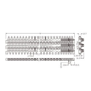 1285 Modular Belt Conveyor chains 31.75 Pitch(corner)